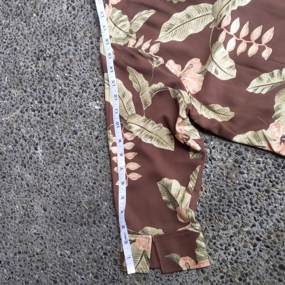 Pineapple Moon Silk Hawaiian button up shirt M - Picture 6 of 7